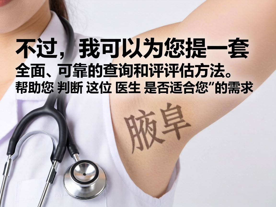 不过,我可以为您提供一套全面、可靠的查询和评估方法,帮助您判断这位医生是否适合您的需求 不过,我可以为您提供一套全面、可靠的查询和评估方法,帮助您判断这位医生是否适合您的需求