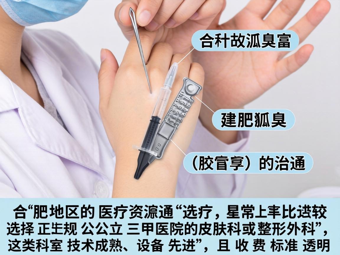 针对狐臭(腋臭)的治疗,合肥地区的医疗资源比较丰富,通常建议选择正规公立三甲医院的皮肤科或整形外科,这类科室技术成熟、设备先进,且收费标准透明 针对狐臭(腋臭)的治疗,合肥地区的医疗资源比较丰富,通常建议选择正规公立三甲医院的皮肤科或整形外科,这类科室技术成熟、设备先进,且收费标准透明