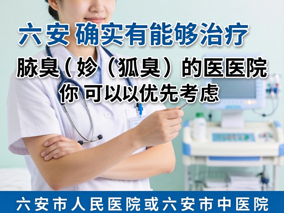 六安确实有能够治疗腋臭(狐臭)的医院。你可以优先考虑六安市人民医院或六安市中医院 六安确实有能够治疗腋臭(狐臭)的医院。你可以优先考虑六安市人民医院或六安市中医院