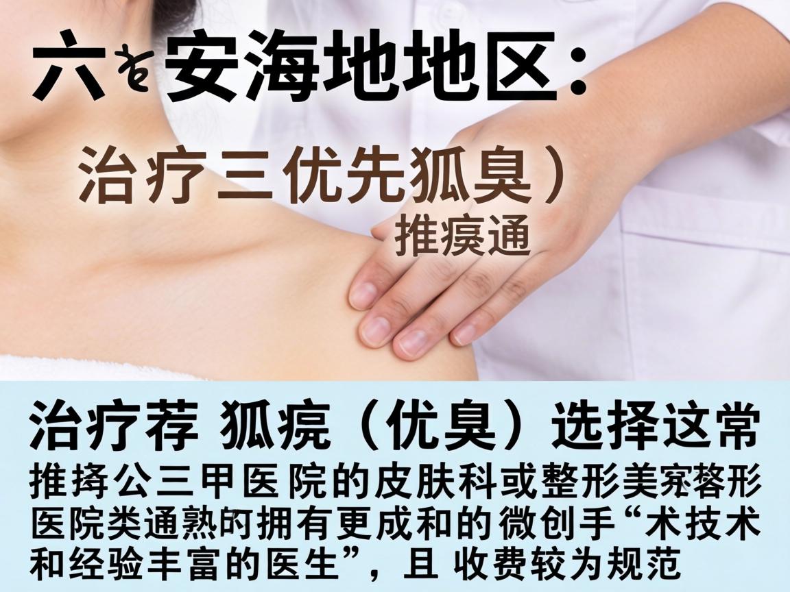 在六安地区，治疗狐臭（腋臭）推荐优先选择公立三甲医院的皮肤科或整形美容科。这类医院通常拥有更成熟的微创手术技术和经验丰富的医生，且收费较为规范
