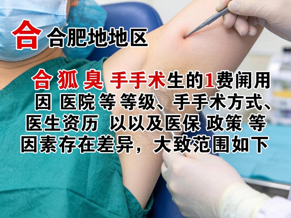 合肥地区狐臭手术的费用因医院等级、手术方式、医生资历以及医保政策等因素存在差异，大致范围如下