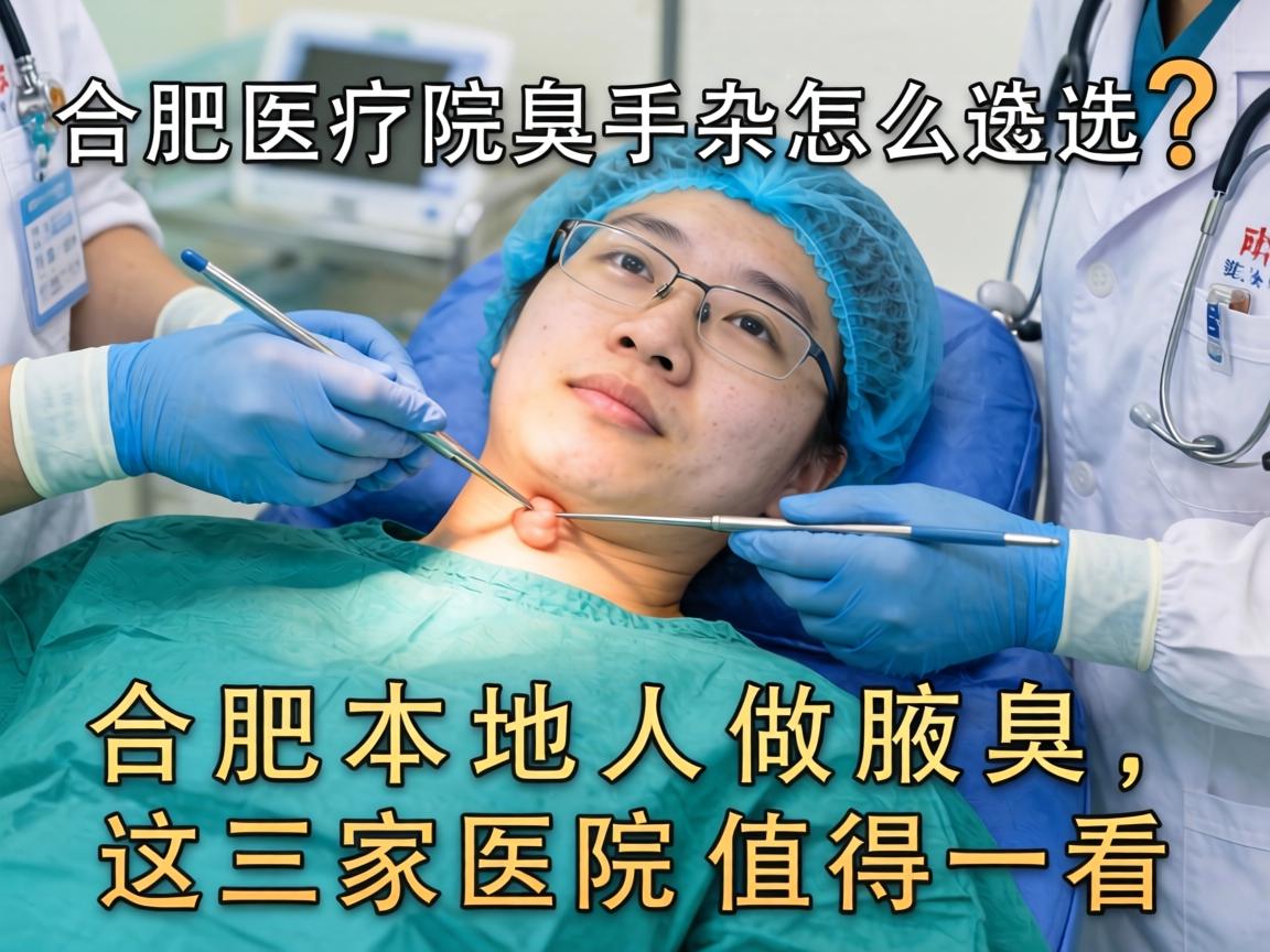 合肥腋臭手术医院怎么选？合肥本地人做腋臭，这三家医院值得一看