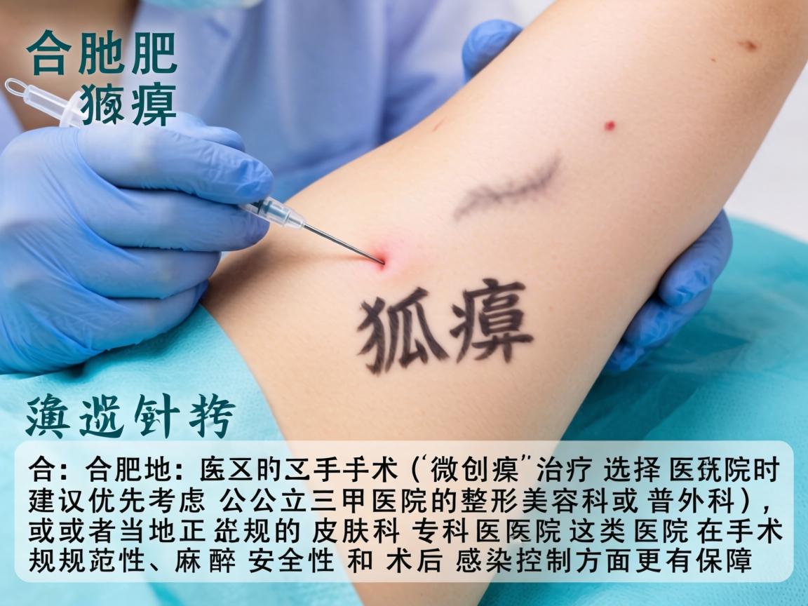 针对合肥地区的狐臭手术（腋臭微创治疗）选择医院时建议优先考虑公立三甲医院的整形美容科或普外科，或者当地正规的皮肤科专科医院。这类医院在手术规范性、麻醉安全性和术后感染控制方面更有保障