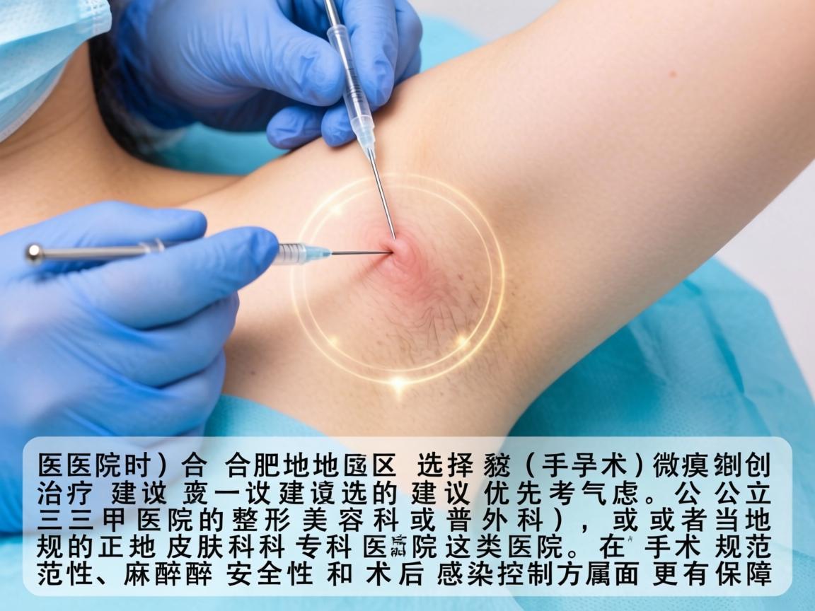 针对合肥地区的狐臭手术（腋臭微创治疗）选择医院时建议优先考虑公立三甲医院的整形美容科或普外科，或者当地正规的皮肤科专科医院。这类医院在手术规范性、麻醉安全性和术后感染控制方面更有保障