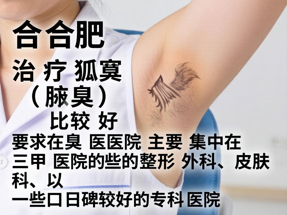 在合肥，治疗狐臭（腋臭）比较好的医院主要集中在三甲医院的整形外科、皮肤科，以及一些口碑较好的专科医院