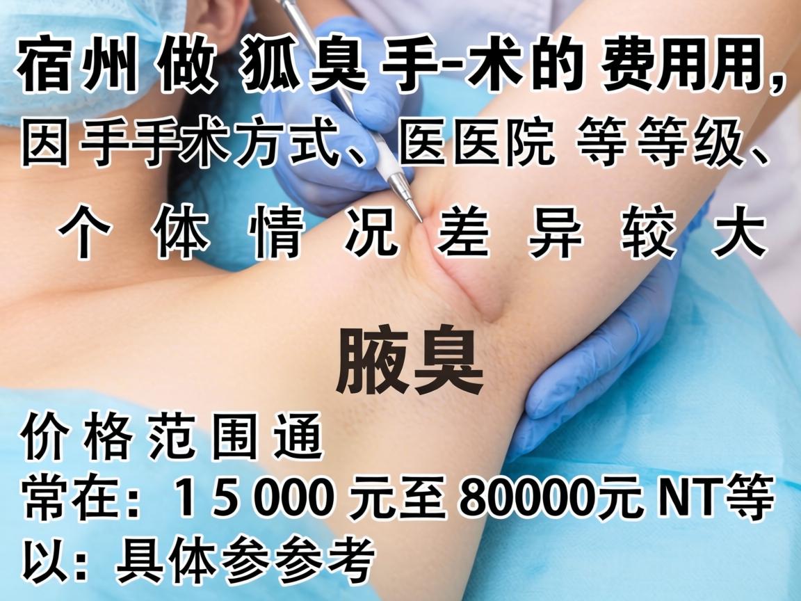 在宿州做狐臭手术的费用，因手术方式、医院等级和个体情况差异较大，价格范围通常在1500元至8000元不等。以下是具体参考
