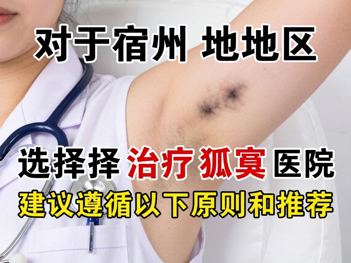 对于宿州地区，选择治疗狐臭的医院，建议遵循以下原则和推荐