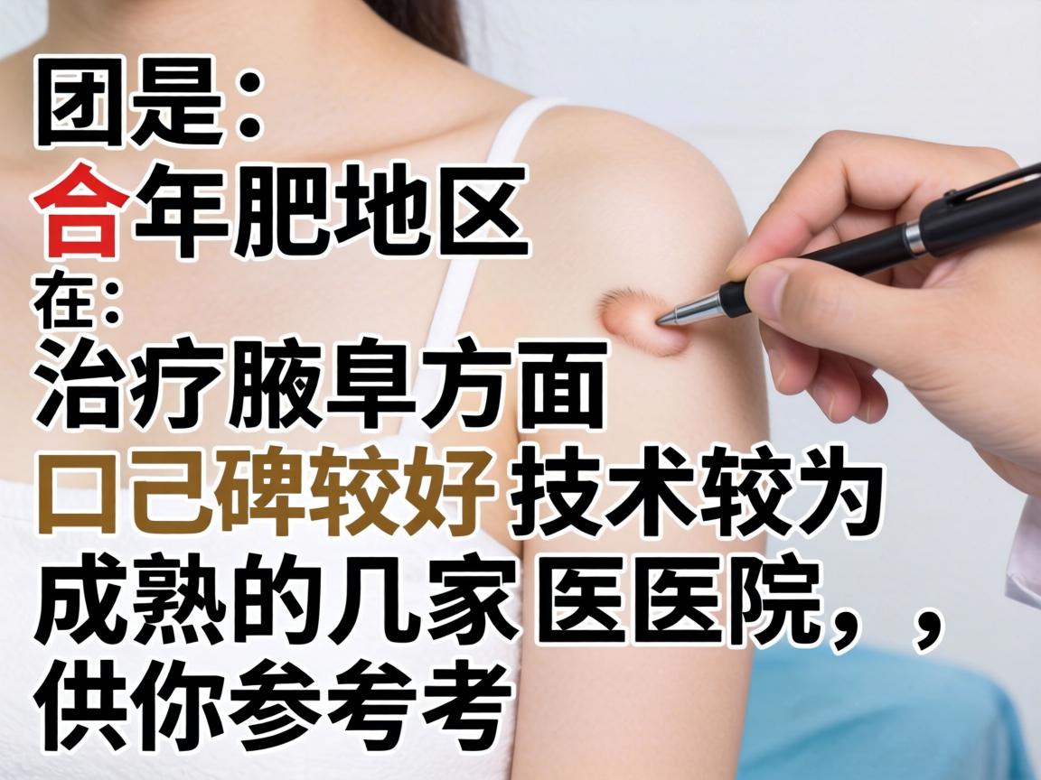 以下是合肥地区在治疗腋臭方面口碑较好、技术较为成熟的几家医院，供你参考