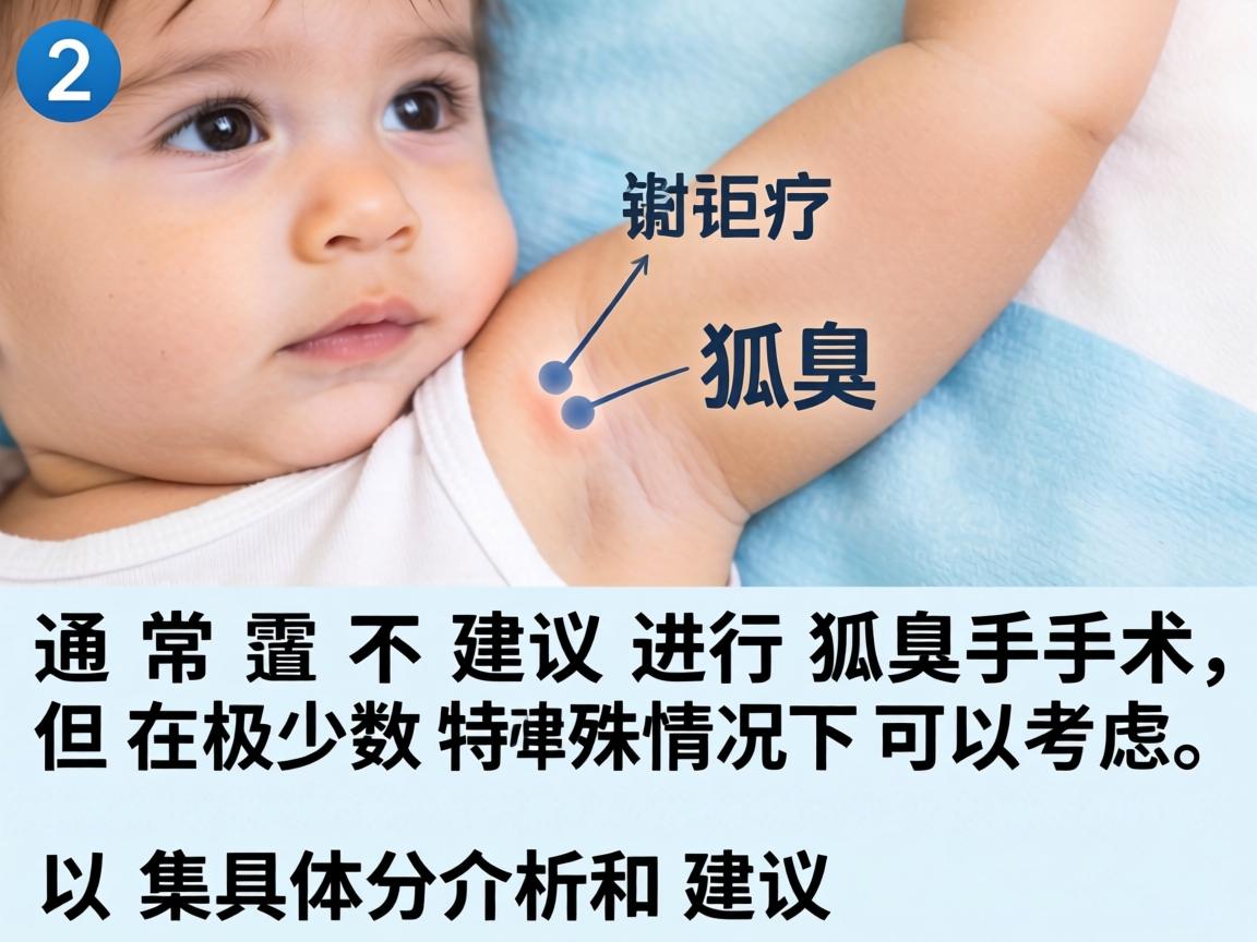 12岁通常不建议进行狐臭手术,但在极少数特殊情况下可以考虑。以下是具体分析和建议 12岁通常不建议进行狐臭手术,但在极少数特殊情况下可以考虑。以下是具体分析和建议