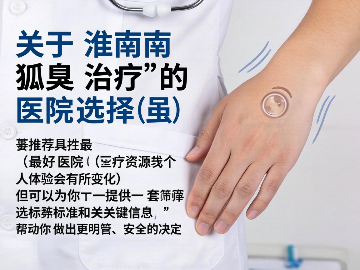 关于淮南狐臭治疗的医院选择,虽然无法直接推荐具体的最好医院(因医疗资源和个人体验会有所变化)但可以为你提供一套筛选标准和关键信息,帮助你做出更明智、安全的决定 关于淮南狐臭治疗的医院选择,虽然无法直接推荐具体的最好医院(因医疗资源和个人体验会有所变化)但可以为你提供一套筛选标准和关键信息,帮助你做出更明智、安全的决定