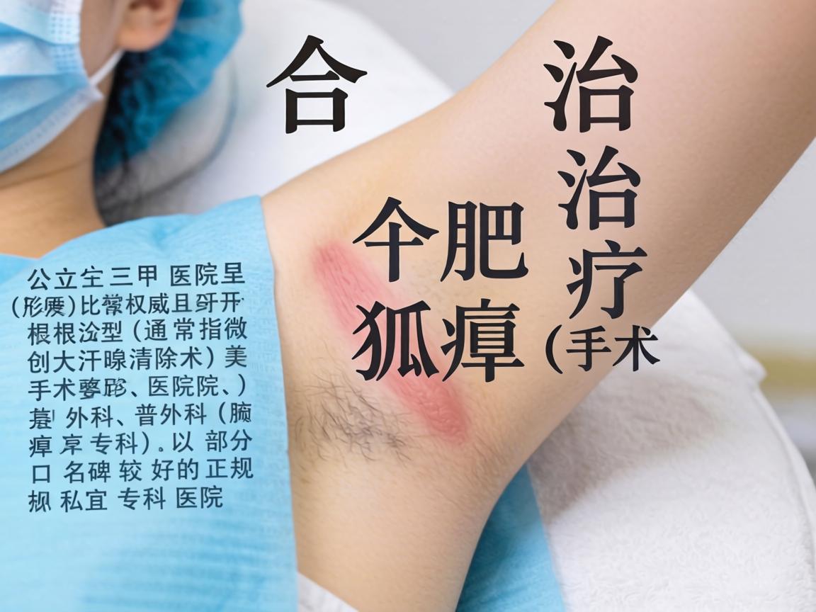 在合肥，治疗狐臭（腋臭）比较权威且开展根治型（通常指微创大汗腺清除术）手术的医院，主要集中在公立三甲医院的整形美容科、普外科（腋臭专科）以及部分口碑较好的正规私立专科医院