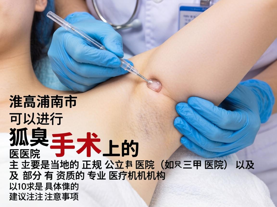 在淮南市,可以进行狐臭手术的医院主要是当地的正规公立医院(如三甲医院)以及部分有资质的专业医疗机构。以下是具体的建议和注意事项 在淮南市,可以进行狐臭手术的医院主要是当地的正规公立医院(如三甲医院)以及部分有资质的专业医疗机构。以下是具体的建议和注意事项