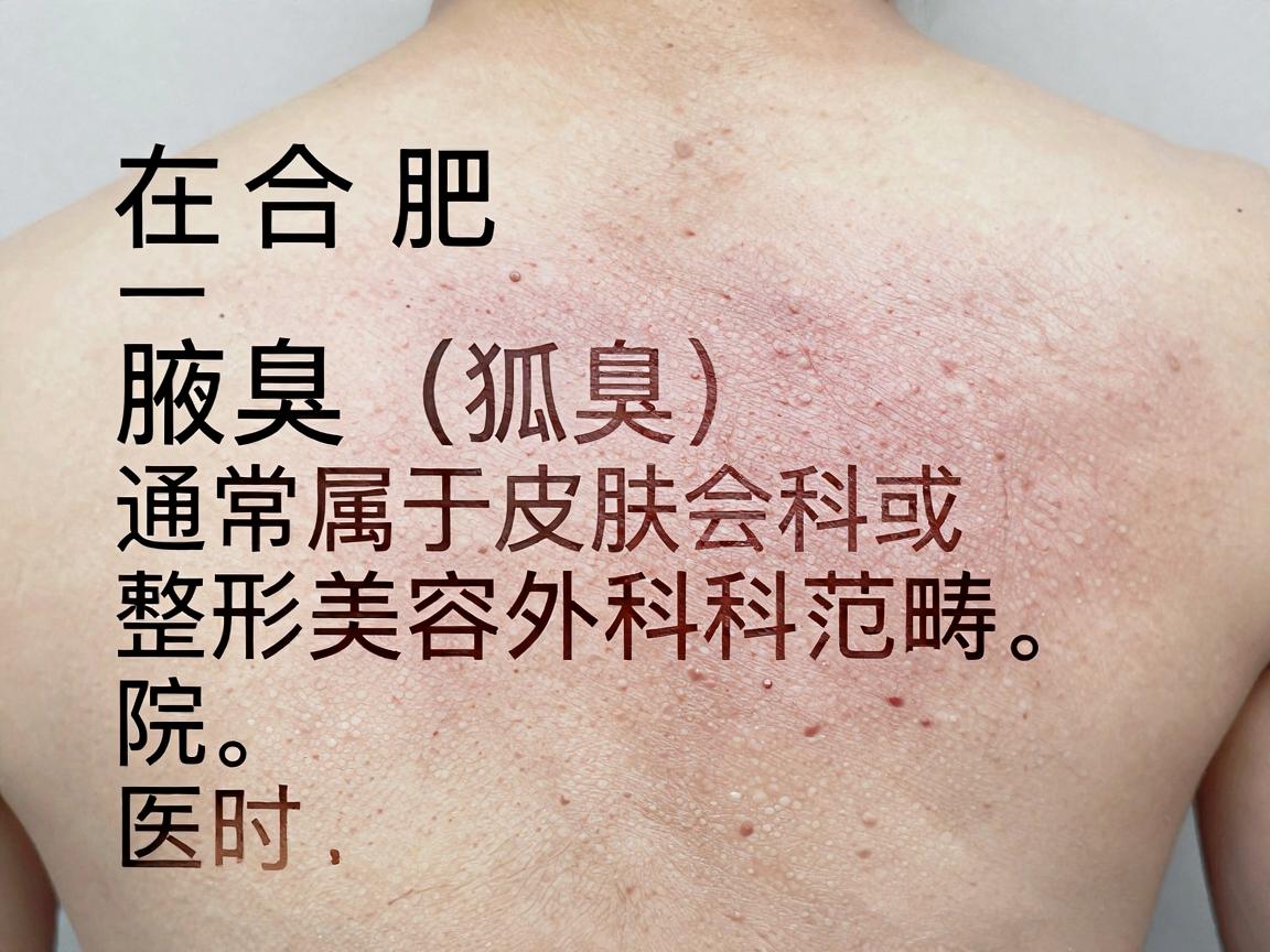 在合肥,腋臭(狐臭)的治疗通常属于皮肤科或整形美容外科的范畴。选择医院时,可以考虑以下几家在安徽省内影响力较大、口碑较好的三甲医院。以下是综合医疗水平、专家资源及患者反馈整理的推荐名单 在合肥,腋臭(狐臭)的治疗通常属于皮肤科或整形美容外科的范畴。选择医院时,可以考虑以下几家在安徽省内影响力较大、口碑较好的三甲医院。以下是综合医疗水平、专家资源及患者反馈整理的推荐名单