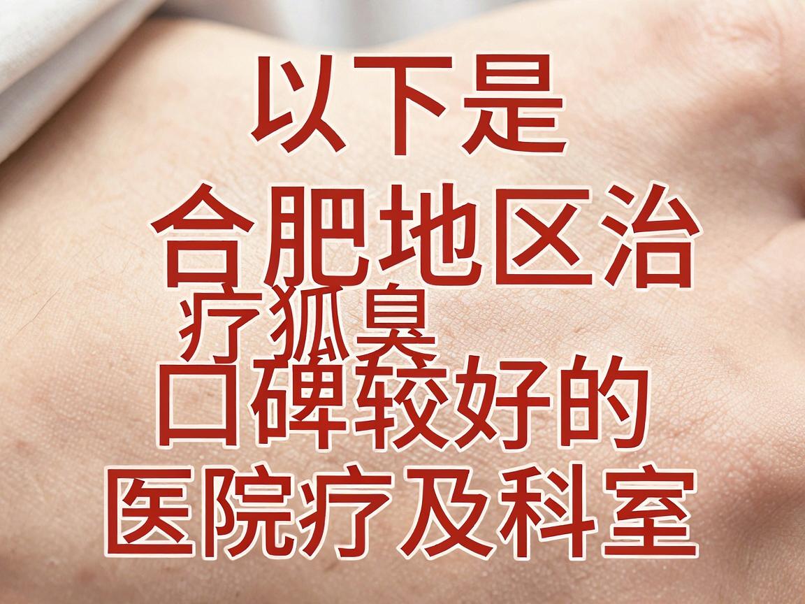 以下是合肥地区治疗狐臭口碑较好的医院及科室推荐 以下是合肥地区治疗狐臭口碑较好的医院及科室推荐