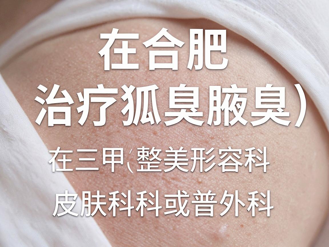 在合肥,治疗狐臭(腋臭)的医疗机构选择较多,主要集中在三甲医院的整形美容科、皮肤科或普外科。以下是几家口碑较好、技术成熟的医院推荐,供你参考 在合肥,治疗狐臭(腋臭)的医疗机构选择较多,主要集中在三甲医院的整形美容科、皮肤科或普外科。以下是几家口碑较好、技术成熟的医院推荐,供你参考