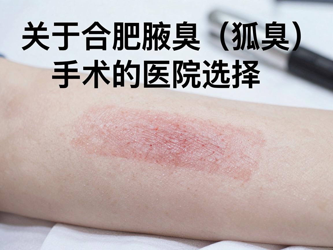 关于合肥腋臭(狐臭)手术的医院选择,核心建议是,治疗腋臭的重点在于手术医生的经验与术式选择,而非单纯看医院的名气 关于合肥腋臭(狐臭)手术的医院选择,核心建议是,治疗腋臭的重点在于手术医生的经验与术式选择,而非单纯看医院的名气