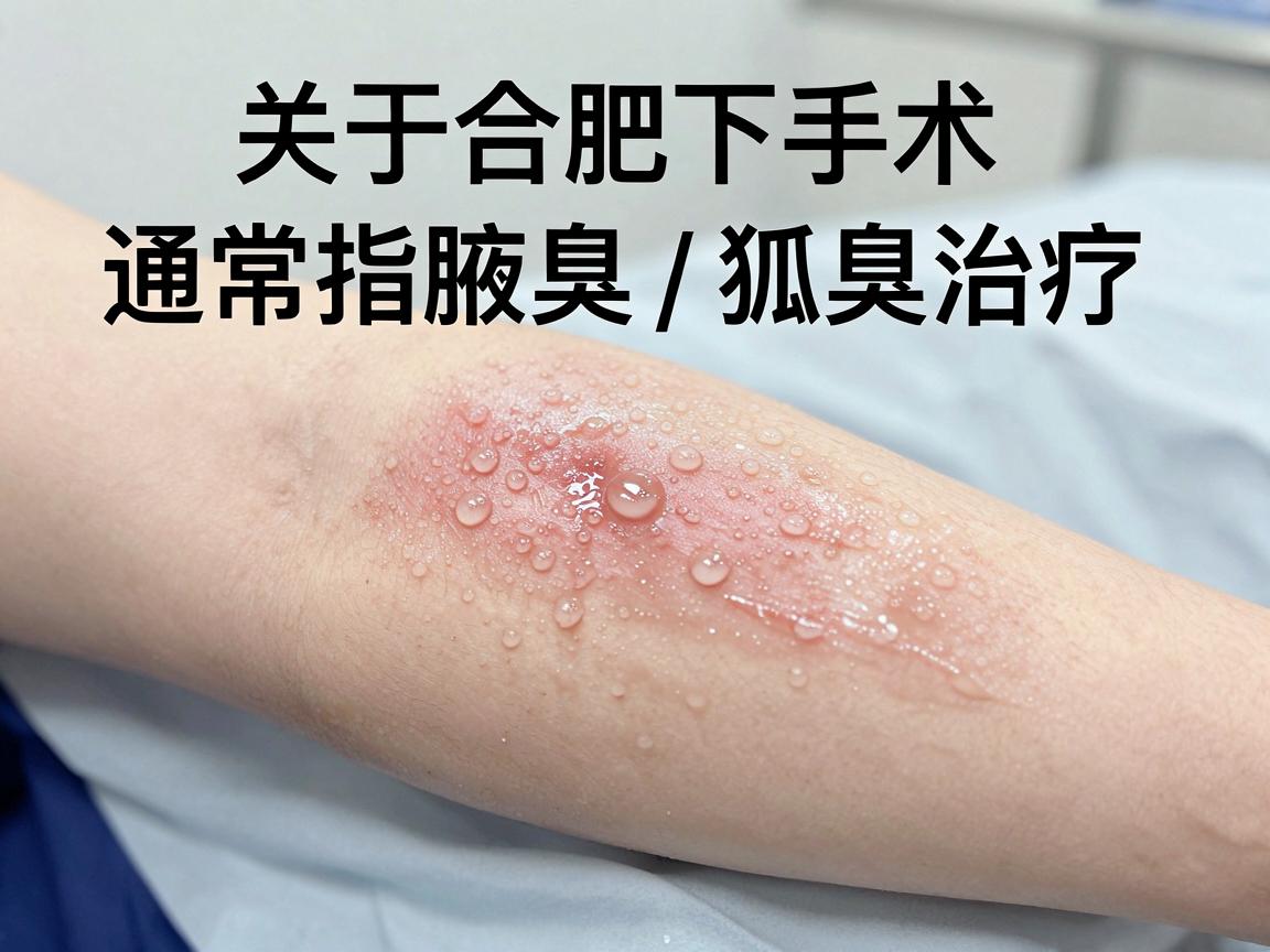 关于合肥腋下手术(通常指腋臭/狐臭治疗)的医院选择,核心建议是,优先选择公立三甲医院的整形外科或皮肤科 关于合肥腋下手术(通常指腋臭/狐臭治疗)的医院选择,核心建议是,优先选择公立三甲医院的整形外科或皮肤科