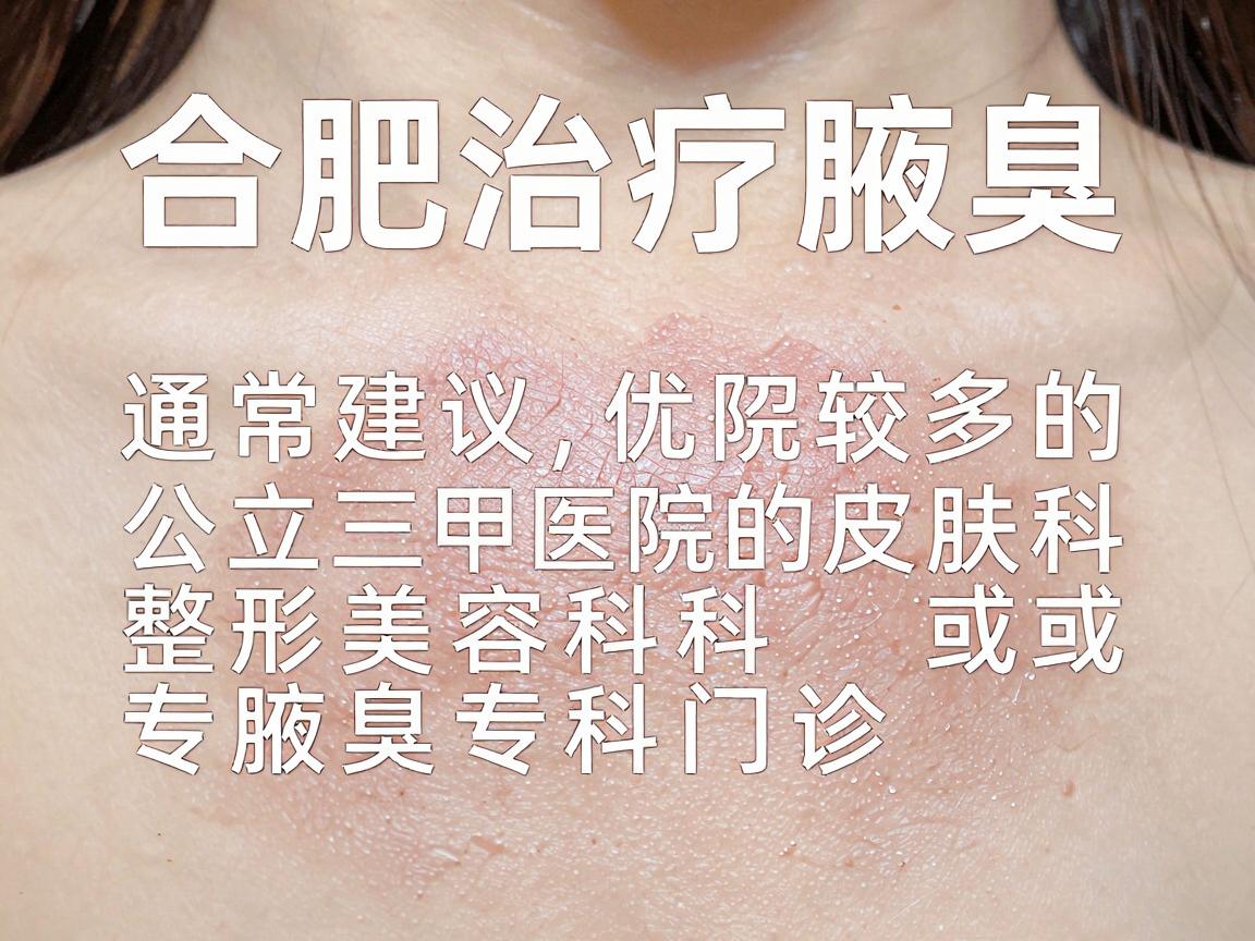 合肥治疗腋臭的专业医院较多,通常建议优先选择公立三甲医院的皮肤科、整形美容科或腋臭专科门诊,这些科室在技术成熟度、规范性和安全性上更有保障 合肥治疗腋臭的专业医院较多,通常建议优先选择公立三甲医院的皮肤科、整形美容科或腋臭专科门诊,这些科室在技术成熟度、规范性和安全性上更有保障