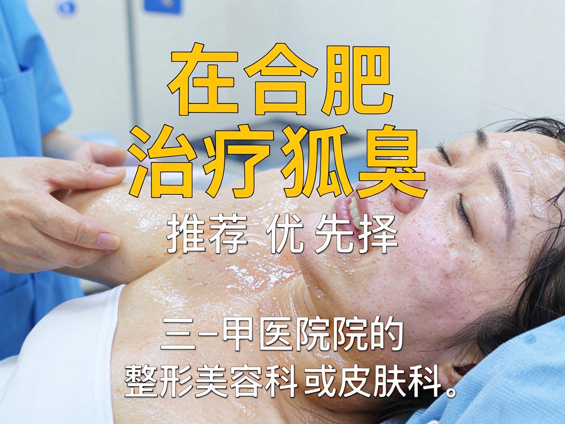 在合肥,治疗狐臭(腋臭)推荐优先选择三甲医院的整形美容科或皮肤科。狐臭手术属于择期手术,医院的医疗技术(特别是微创技术)和医生经验比单纯的名气更重要 在合肥,治疗狐臭(腋臭)推荐优先选择三甲医院的整形美容科或皮肤科。狐臭手术属于择期手术,医院的医疗技术(特别是微创技术)和医生经验比单纯的名气更重要