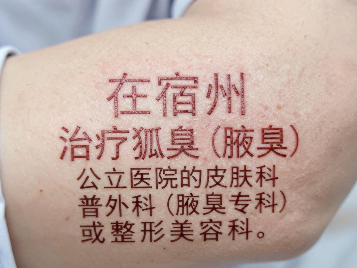 在宿州,治疗狐臭(腋臭)通常可以选择公立医院的皮肤科、普外科(腋臭专科)或整形美容科。以下是宿州地区几家比较权威且常被推荐的医院,以及对应的科室选择建议 在宿州,治疗狐臭(腋臭)通常可以选择公立医院的皮肤科、普外科(腋臭专科)或整形美容科。以下是宿州地区几家比较权威且常被推荐的医院,以及对应的科室选择建议