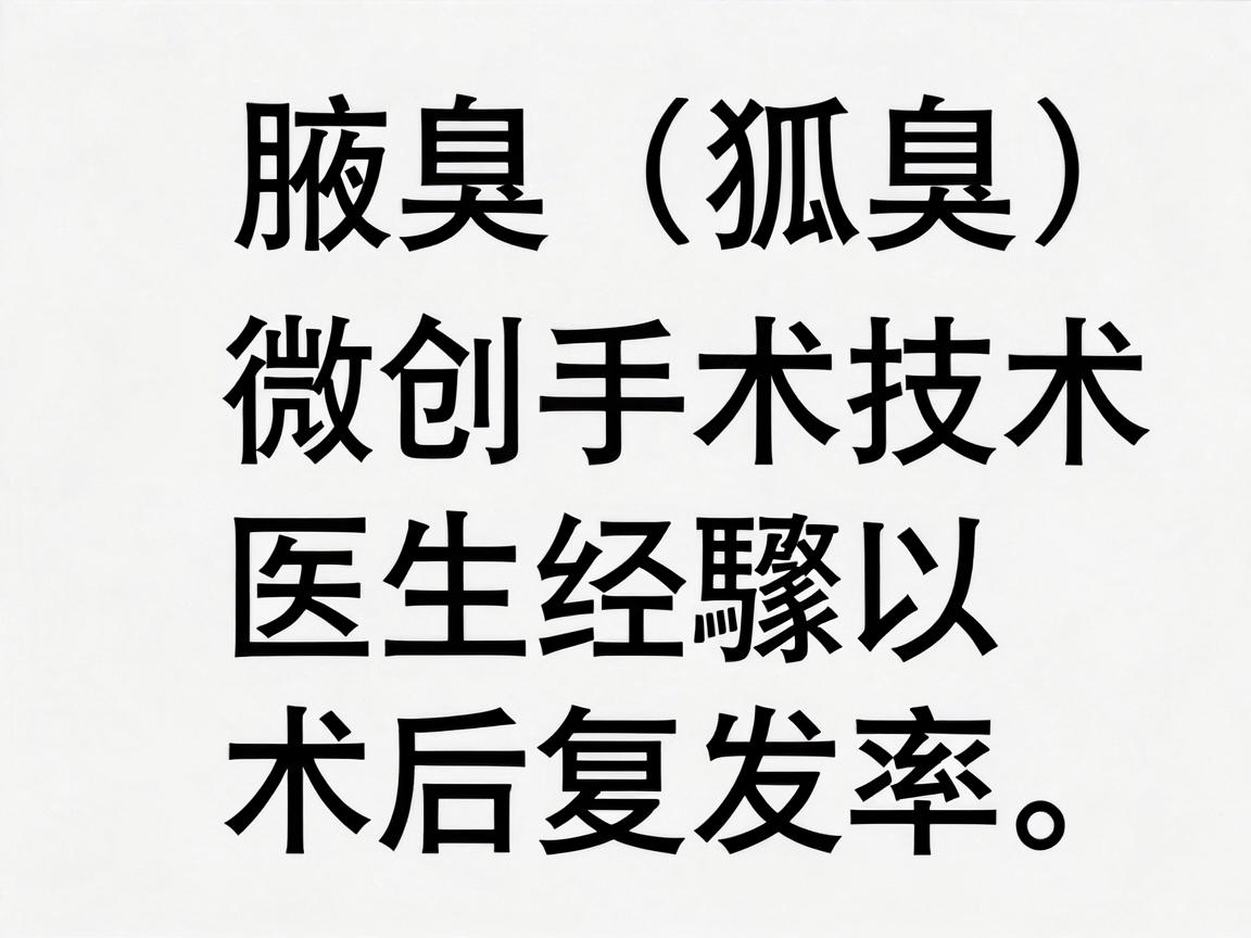选择治疗腋臭(狐臭)的医院,关键看微创手术技术、医生经验以及术后复发率。在合肥,医疗资源比较丰富,没有绝对的最好医院,但有几家在腋臭治疗领域口碑和实力都比较突出的 选择治疗腋臭(狐臭)的医院,关键看微创手术技术、医生经验以及术后复发率。在合肥,医疗资源比较丰富,没有绝对的最好医院,但有几家在腋臭治疗领域口碑和实力都比较突出的