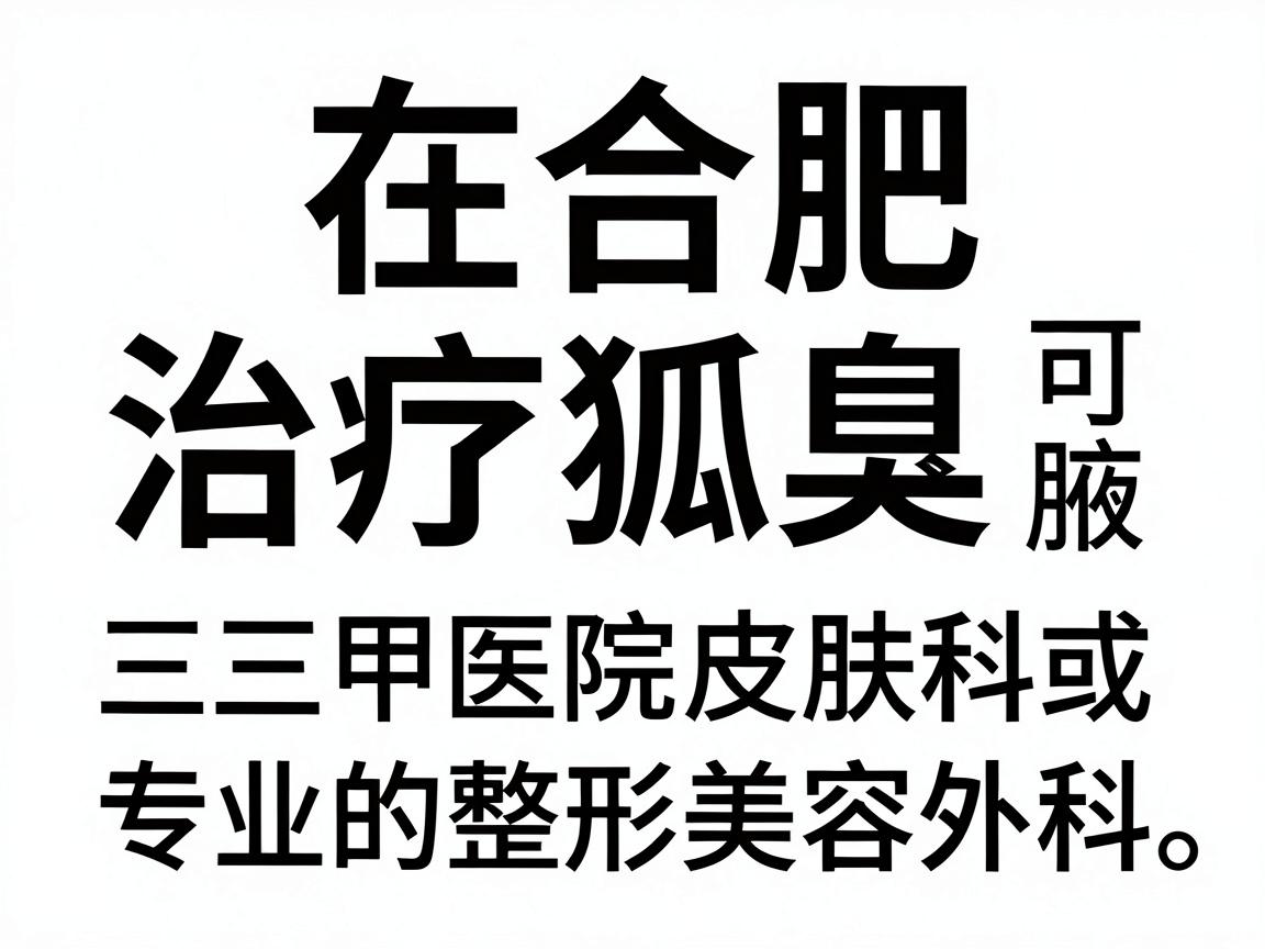 在合肥，治疗狐臭（腋臭）可以选择正规的三甲医院皮肤科或专业的整形美容外科。以下是几家口碑较好、技术成熟的医院推荐