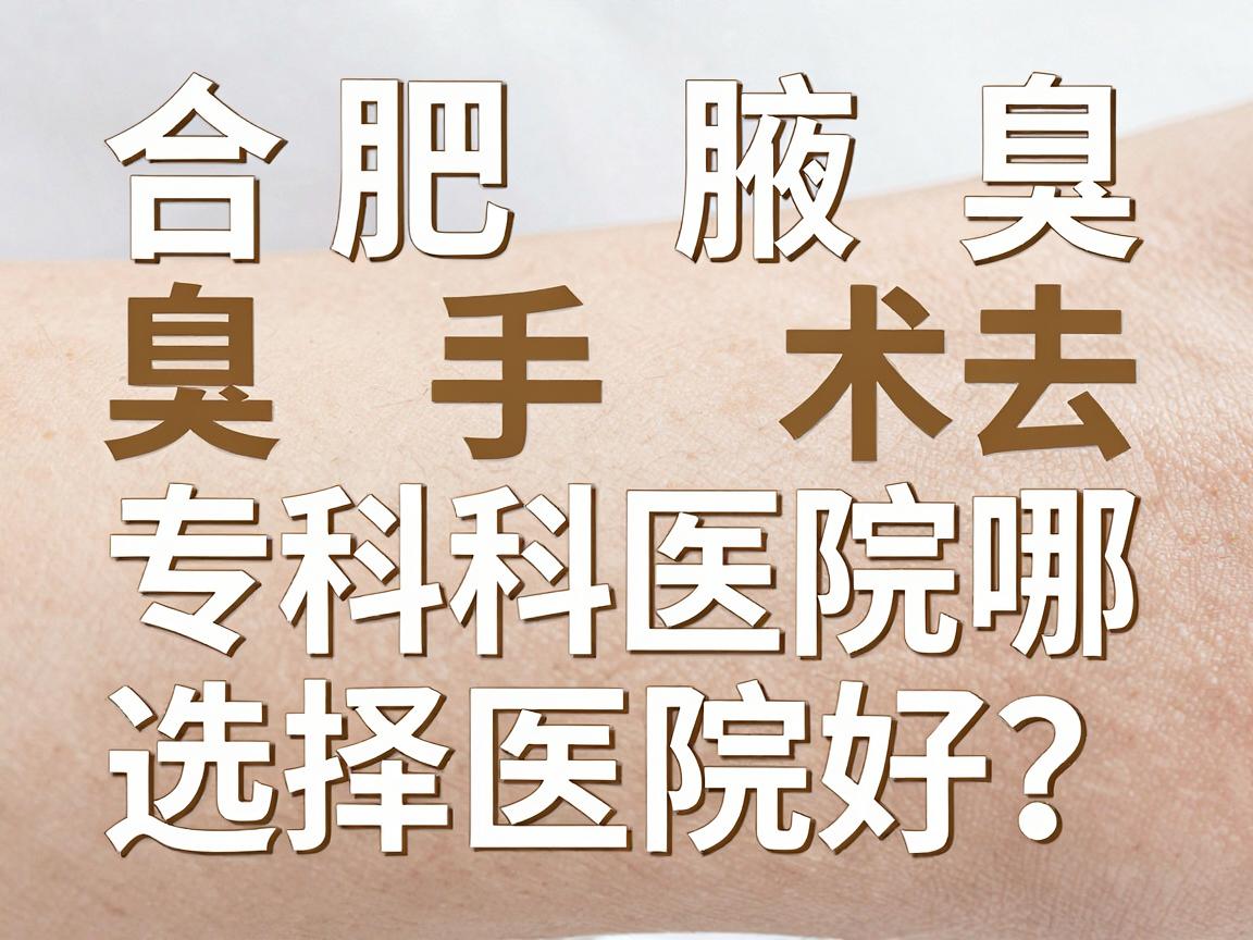 合肥腋臭手术去哪家医院好?合肥腋臭专科医院选择指南 合肥腋臭手术去哪家医院好?合肥腋臭专科医院选择指南