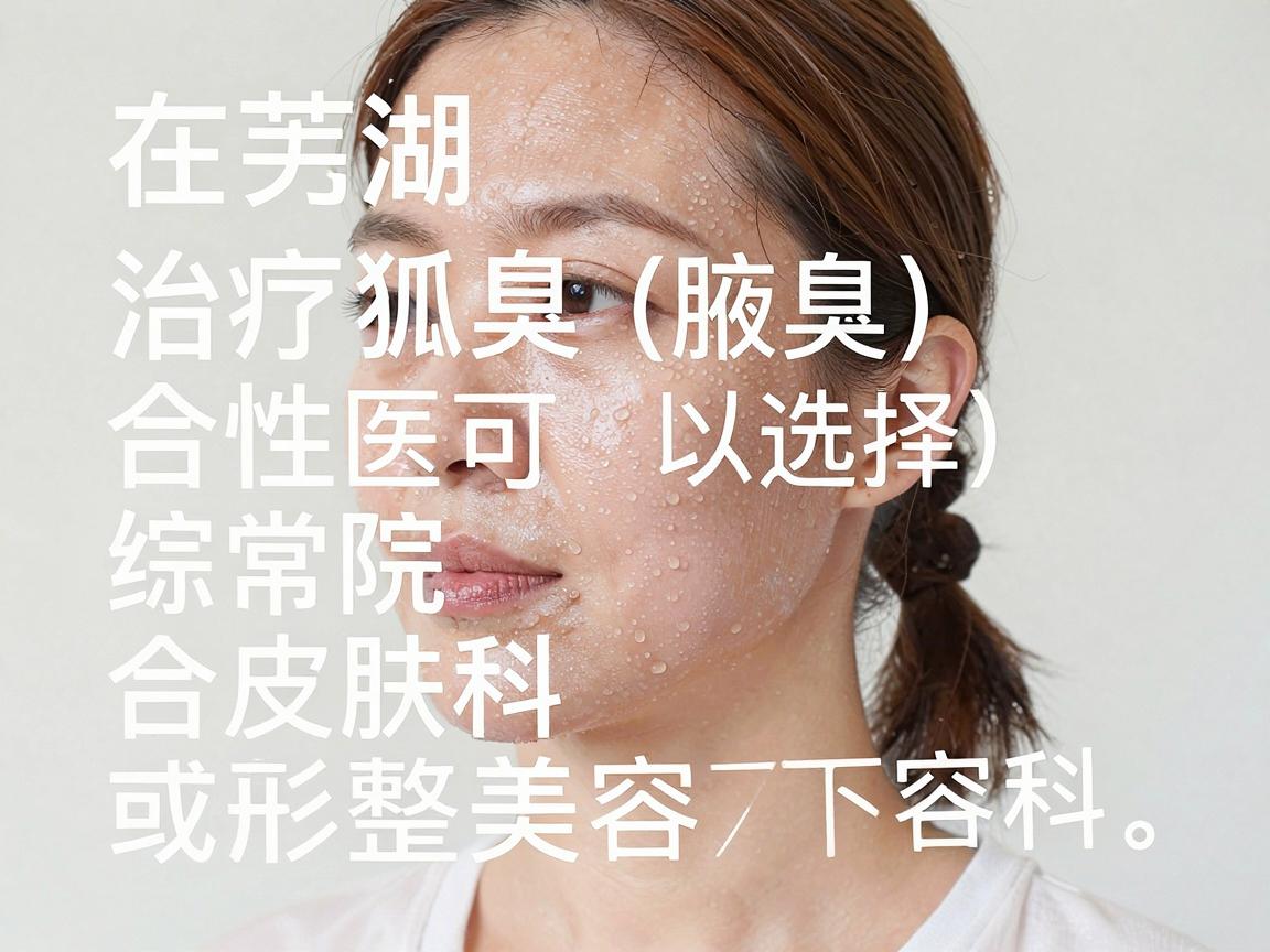 在芜湖,治疗狐臭(腋臭)通常可以选择综合性医院的皮肤科或整形美容科。以下是芜湖地区治疗狐臭口碑较好的几家医院推荐(排名不分先后,可根据实际情况选择) 在芜湖,治疗狐臭(腋臭)通常可以选择综合性医院的皮肤科或整形美容科。以下是芜湖地区治疗狐臭口碑较好的几家医院推荐(排名不分先后,可根据实际情况选择)