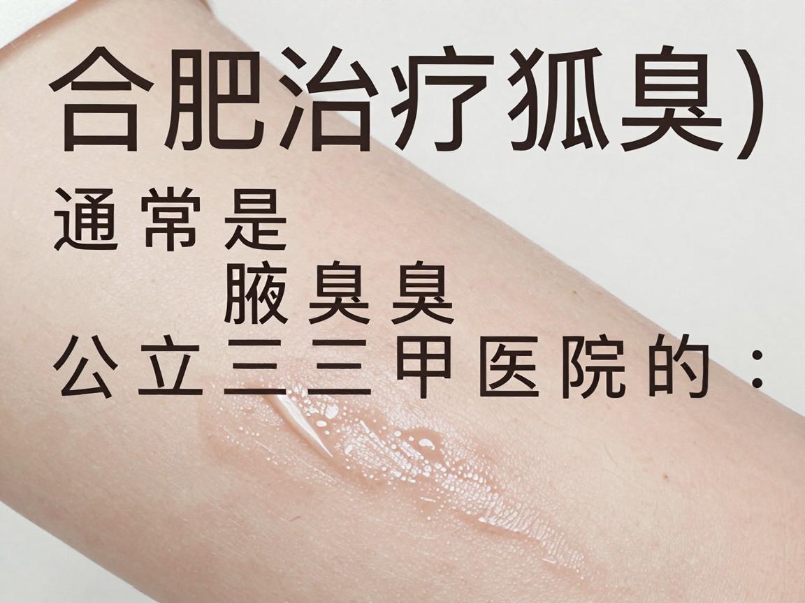合肥治疗狐臭(腋臭)的首选地方通常是公立三甲医院的整形外科、皮肤科或腋臭专病门诊 合肥治疗狐臭(腋臭)的首选地方通常是公立三甲医院的整形外科、皮肤科或腋臭专病门诊