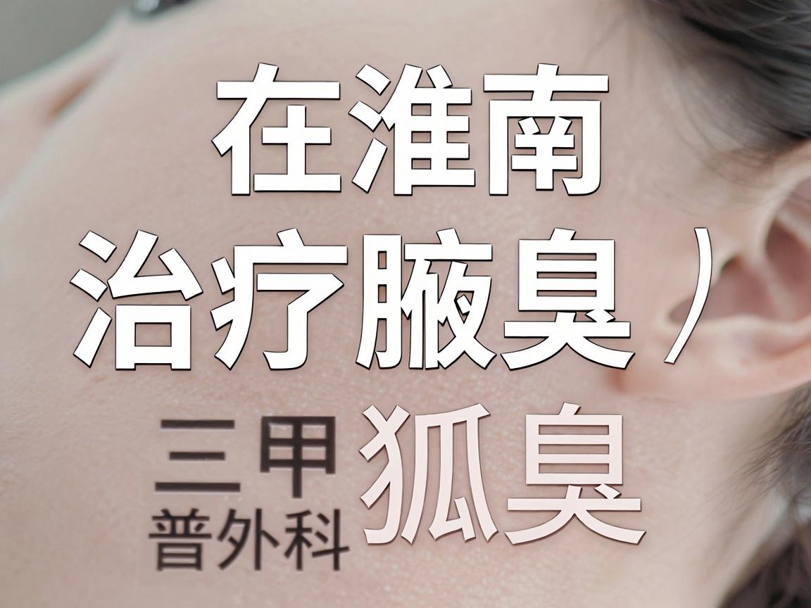 在淮南，治疗腋臭（狐臭）主要推荐三甲医院的普外科、皮肤科或医疗美容科。这类手术通常属于小手术，关键在于医院的正规性和医生的经验（微创手术可减少疤痕和复发率）