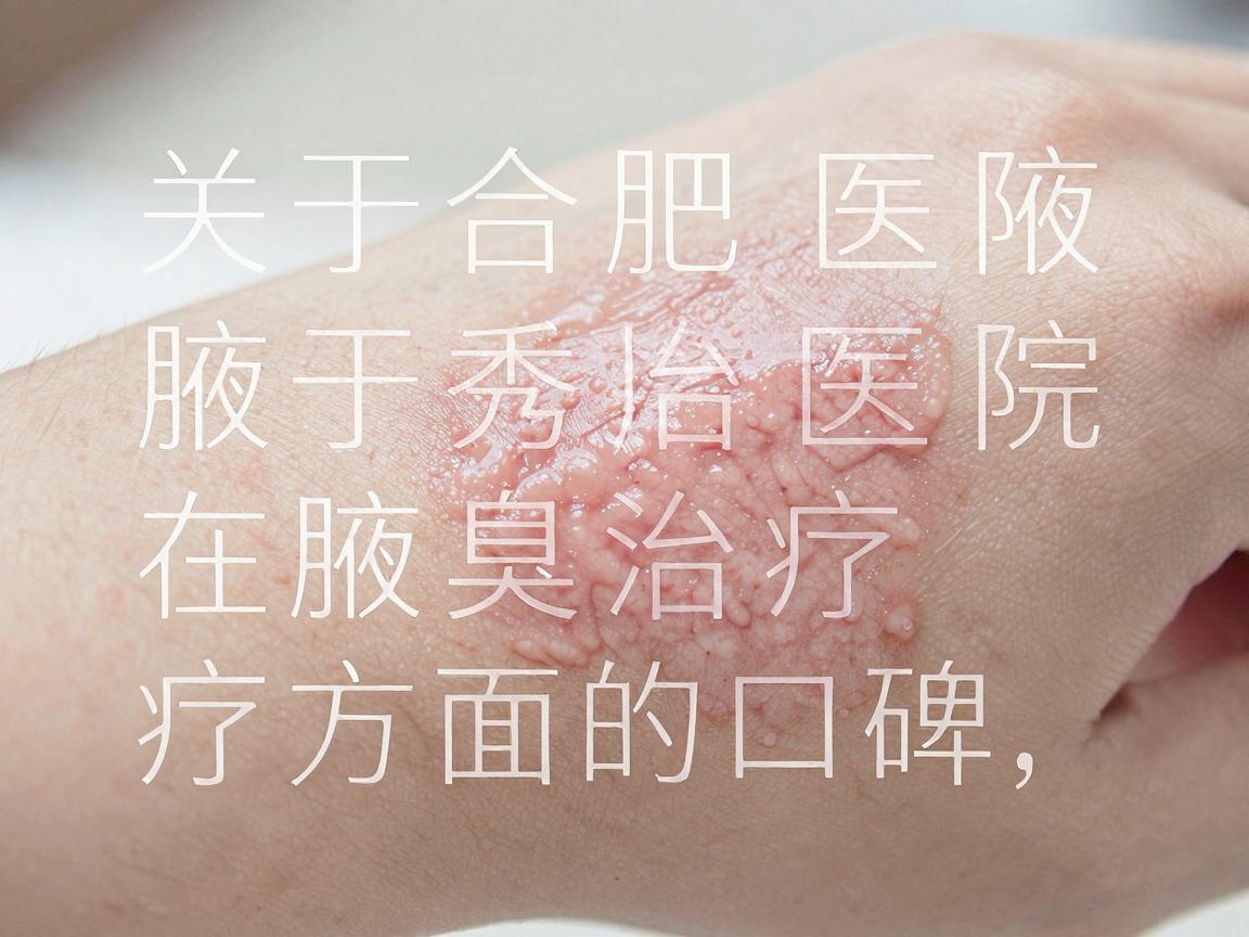 关于合肥腋秀医院在腋臭治疗方面的口碑,我无法提供确切的医疗建议或代表官方立场。不过,我可以为你整理一些客观的参考信息,帮助你做出判断 关于合肥腋秀医院在腋臭治疗方面的口碑,我无法提供确切的医疗建议或代表官方立场。不过,我可以为你整理一些客观的参考信息,帮助你做出判断