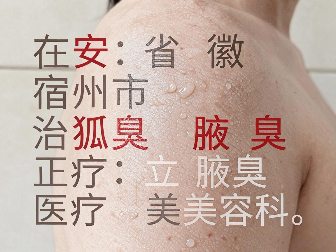 在安徽省宿州市，治疗狐臭（腋臭）通常建议选择正规公立医院的皮肤科或医疗美容科。这些科室通常具备更专业的诊疗设备和经验丰富的医生。以下是宿州地区在治疗狐臭方面比较有口碑的医院推荐