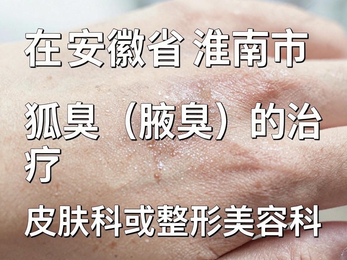 在安徽省淮南市,针对狐臭(腋臭)的治疗,通常建议选择正规的公立医院皮肤科或整形美容科。以下是当地比较可靠的就医选择及相关建议 在安徽省淮南市,针对狐臭(腋臭)的治疗,通常建议选择正规的公立医院皮肤科或整形美容科。以下是当地比较可靠的就医选择及相关建议